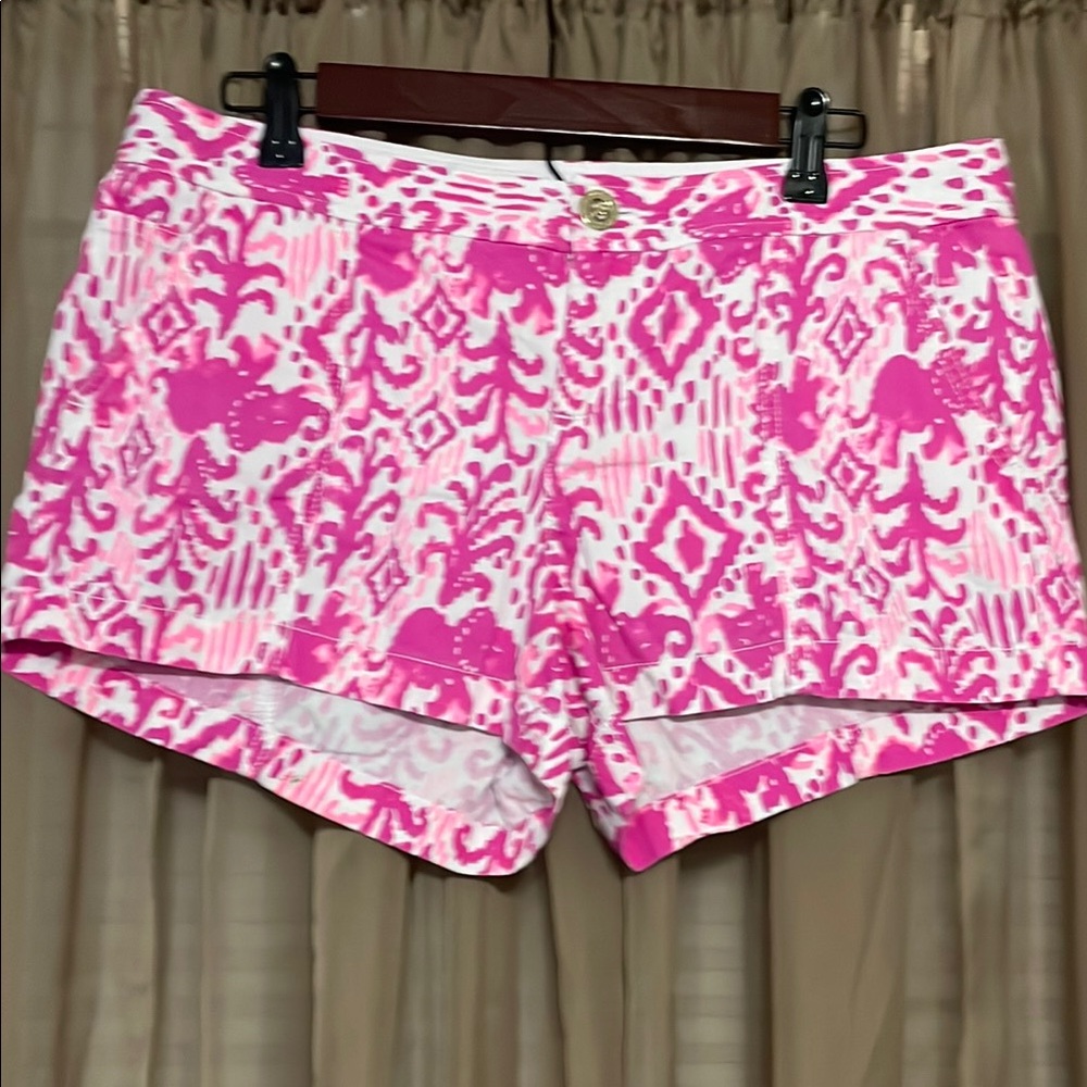 Lilly Pulitzer Pink and White Liana Shorts